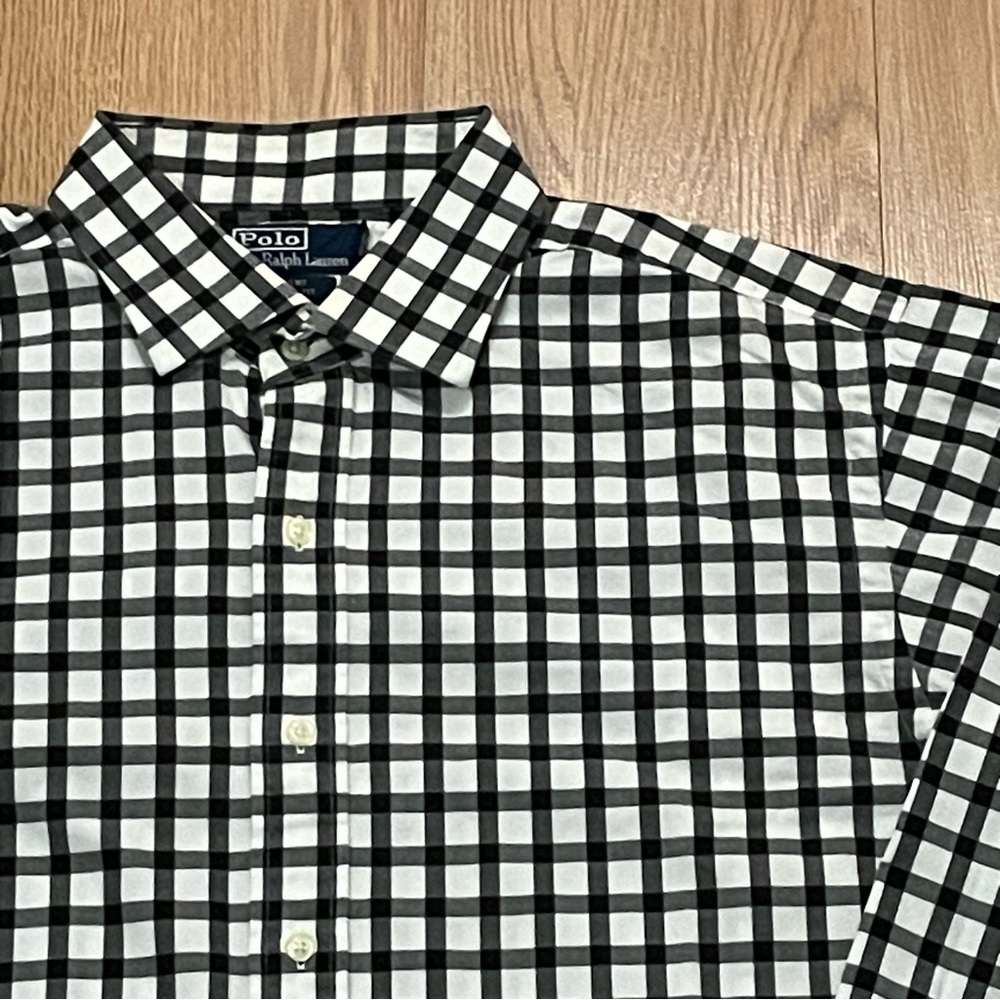 Polo Ralph Lauren Men’s 18x34/35 Long Sleeve Button Down Shirt Plaid Regent - Picture 2 of 8